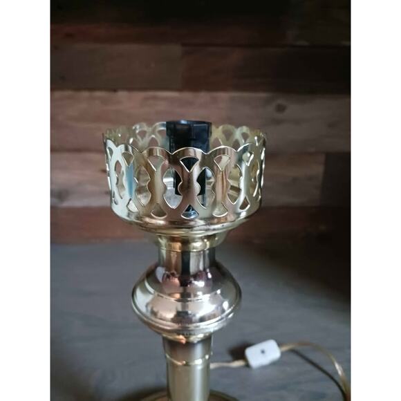 Vintage gold table lamp - Picture 3 of 7